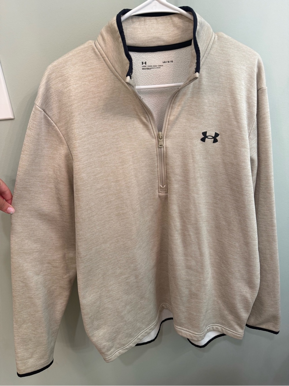 Under Armour Men's Half-Zip Pullover Sweater - Light Beige